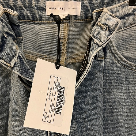 GREY LAB Light Blue Flare & Wide Leg Jeans, 24 - Picture 2 of 6